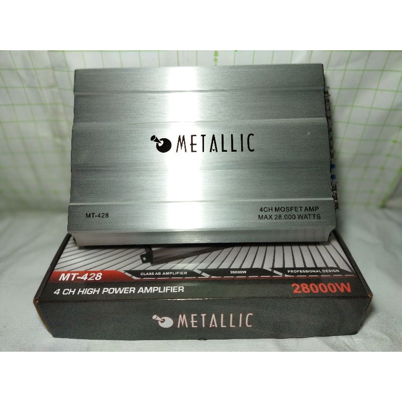 Power Amp Metalic MT-428 4 Channel High Quality - Power Amp Metallic MT-428 4 Channel