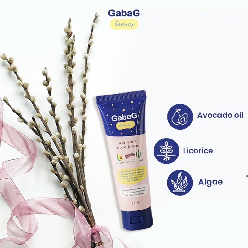 Gabag Beauty Hydrating Night Cream Krim Malam Pelembab Wajah Muka Aman Ibu Hamil dan Menyusui