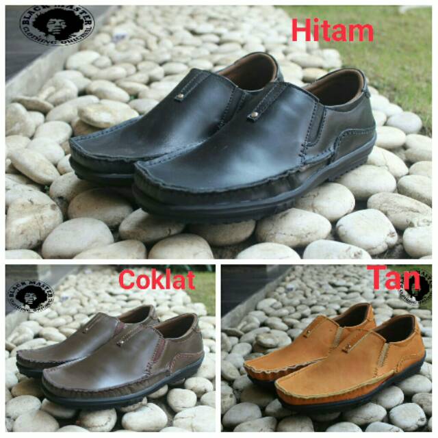 DISC 50% SEPATU SANTAI KULIT ASLI BLACKMASTER RING