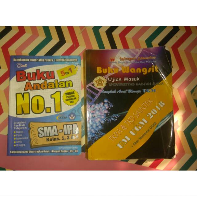 Buku Wangsit UM UGM Saintek 2018 (Bekas) + Bonus Buku Andalan No 1 SMA-IPA
