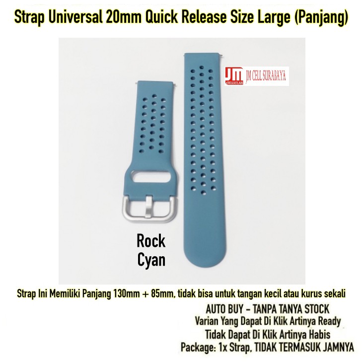 R33 Tali Jam Tangan Strap Universal Lugs 20mm Quick Release Size Large