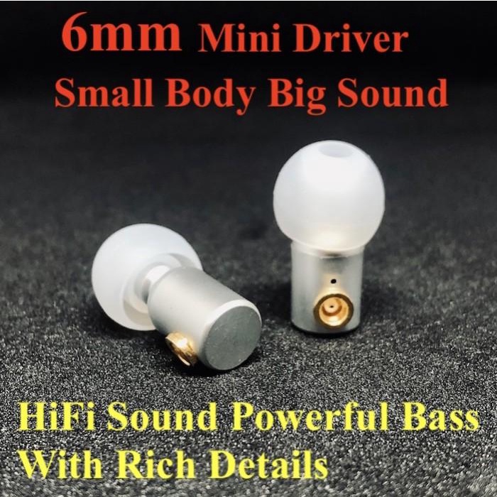 Maxi R4 HiFi Earphone MMCX 6mm Dynamic Driver Mini Metal Monitor IEM