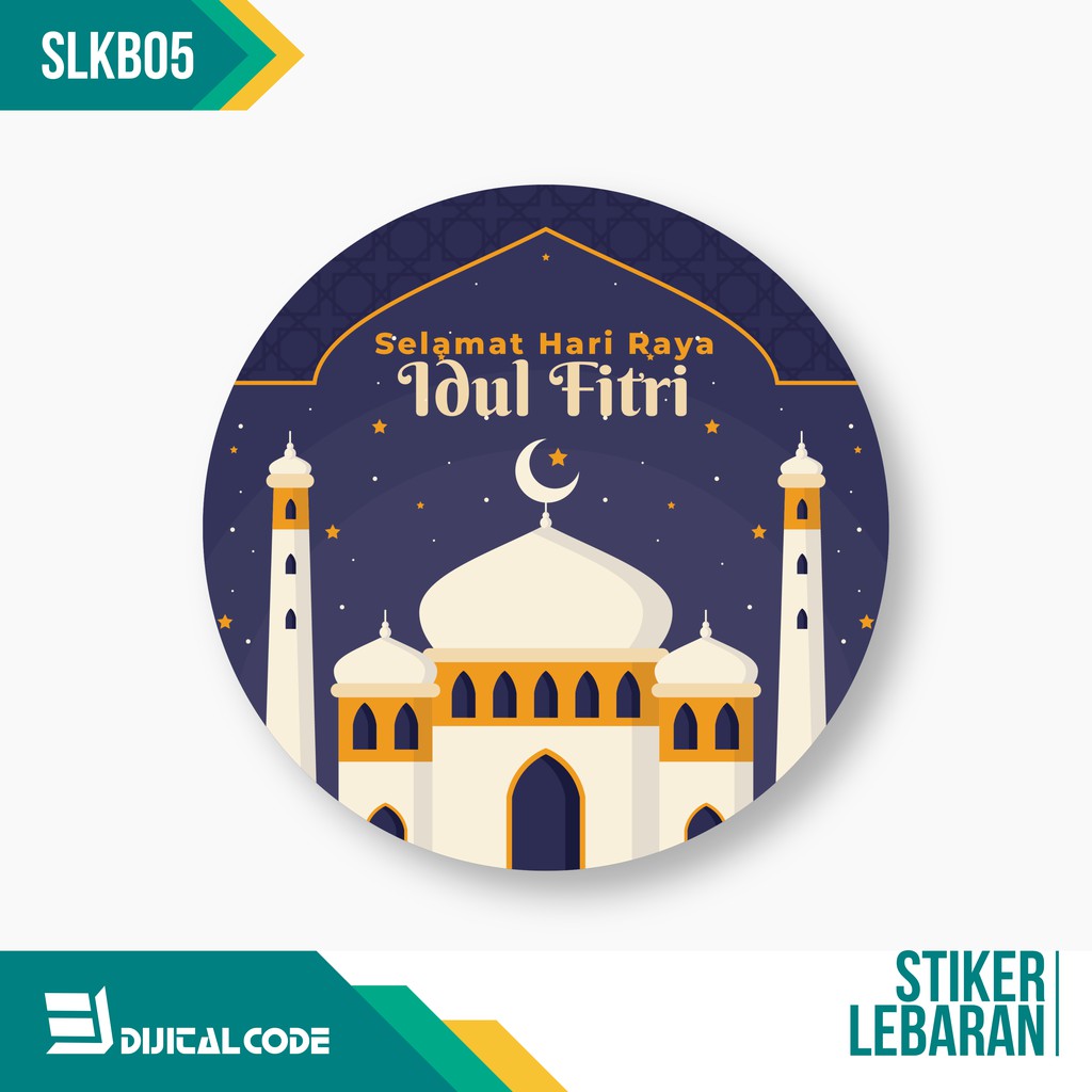 

SLKB05 Stiker Label Parcel Toples Kue Lebaran Idul Fitri Bentuk Bulat