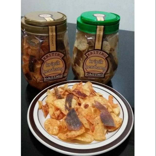 

kripik kentang daging (kriting)