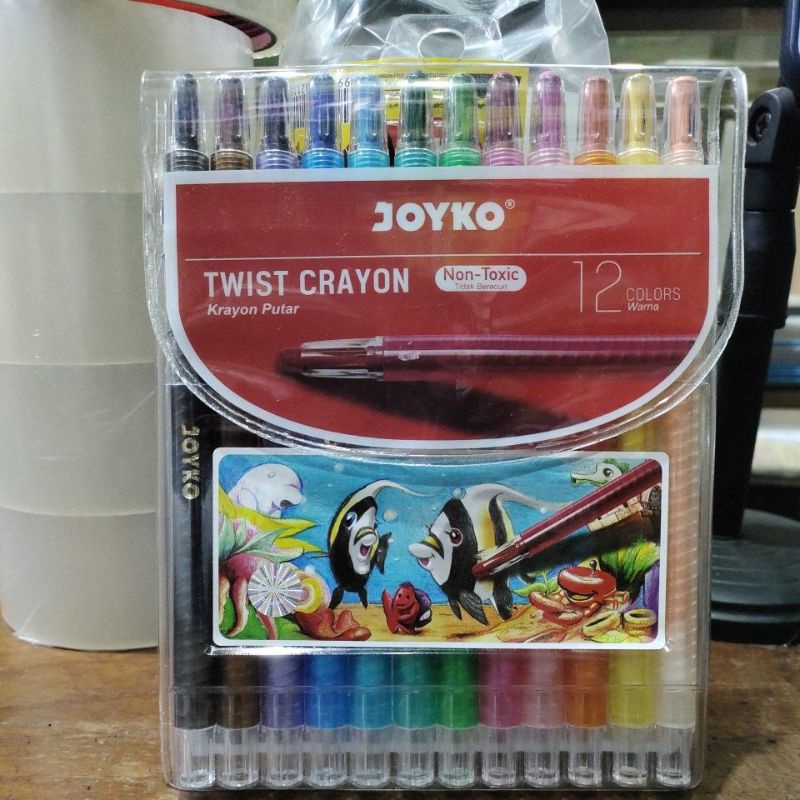 

Crayon Joyko Putar 12 Warna Twist Crayons