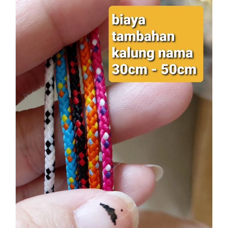 Biaya tambahan panjang tali kalung prusik diatas 30 cm