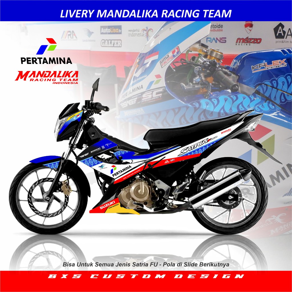 STRIPING SATRIA FU 150 LIVERY MANDALIKA RACING TEAM SAG