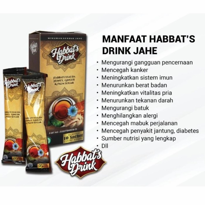 

habbats drink jahe isi 10 sachet (BERKUALITAS)