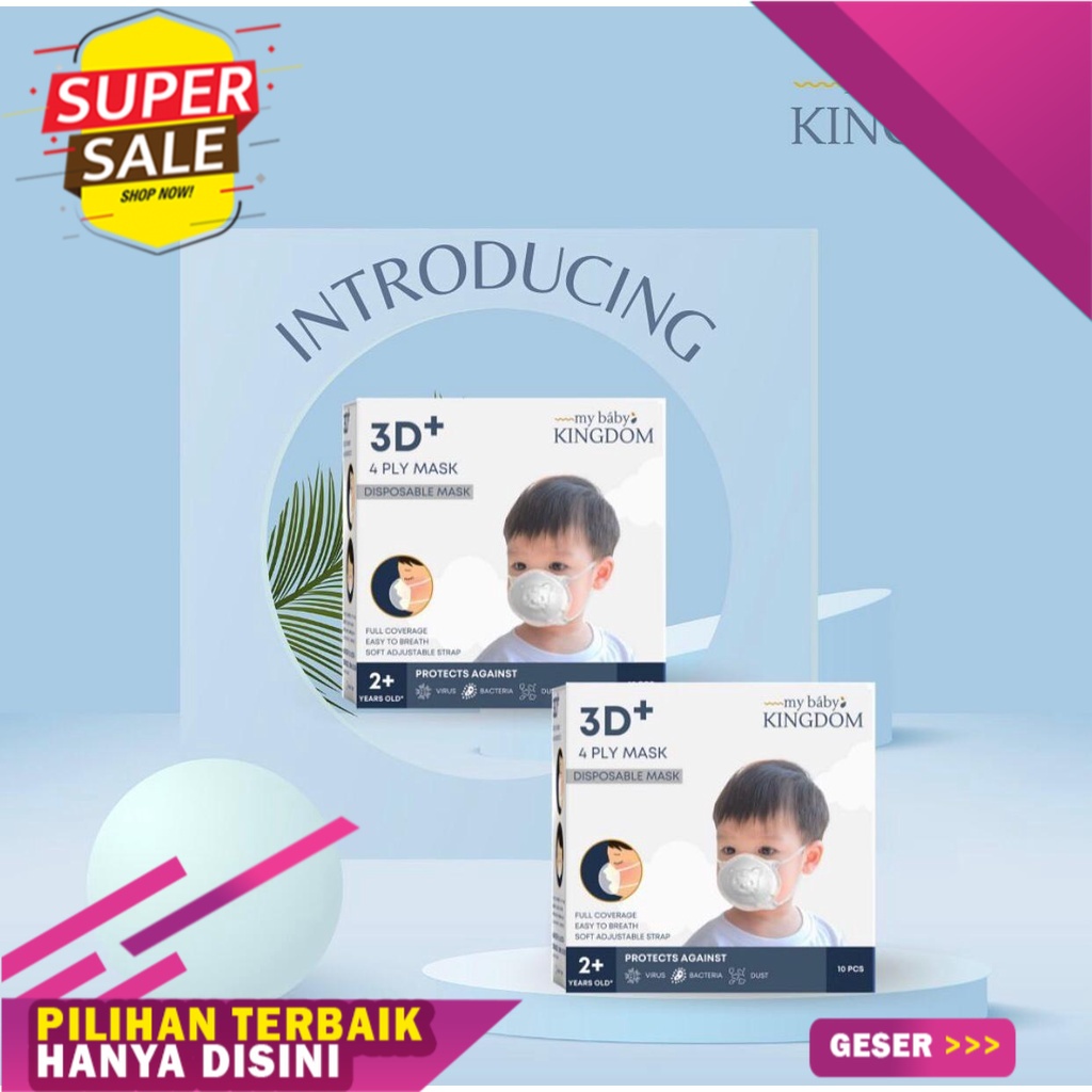 PROMO MURAH MASKER BAYI / MASKER ANAK 3D+ KF94 My Baby Kingdom