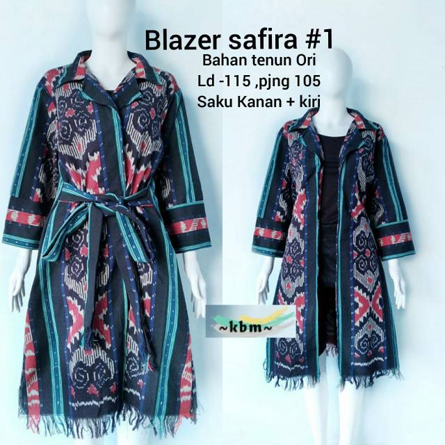 Blazer safira Nissa monica ori tenun troso batik modern