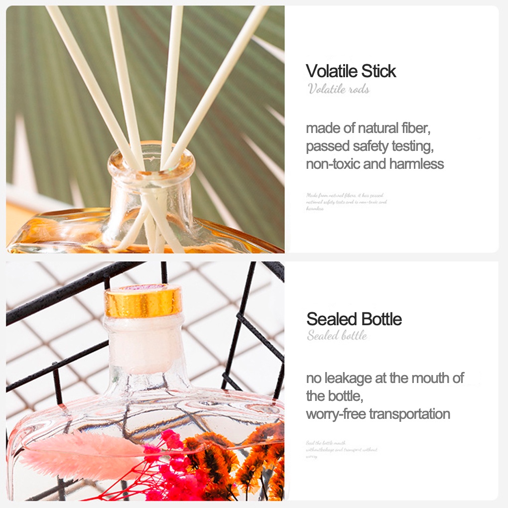INONE Reed Diffuser Set with Sticks  100ml/50ml Aromatherapy Oil untuk Kantor Ruang Tamu Decor Kamar Tidur Aromatherapy Cocok di Hadiah & Stress Relief-4