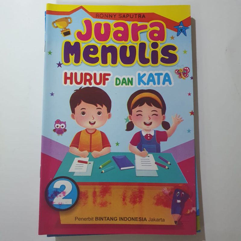 BUKU TK JUARA MENULIS HURUF &amp; KATA (PER JILID/PAKET)