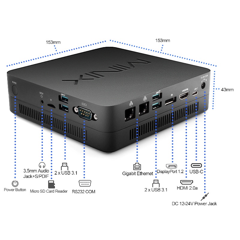 MINIX NEO NGC-5 PRO - RAM 8GB ROM 256GB Mini PC Windows 11 Pro 64-bit - MINI PC TERBARU WINDOWS 11 PRO DARI MINIX