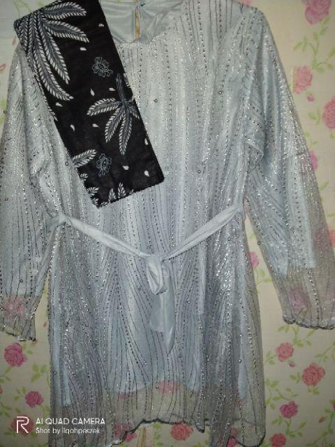 Real Pic! [ori & Busui] (busui Khusus Warna Grey) Couple Anindya Brokat - Couple Modern Batik