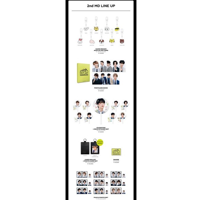 OPEN PO BEYOND LIVE NCT 127 'OFFICE : FOUNDATION DAY' 2nd MD LINE UP (card wallet, keyring,badge,dll