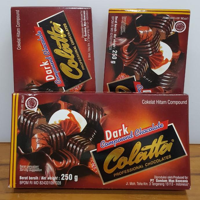 

DARK CHOCOLATE COLATTA (pack 250gr) PRODUK TERBATAS Kode 127