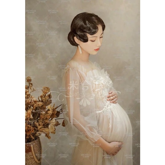 NEW Ready-to-wear 01 Maternity Gown for Photoshoot Dress Gaun BajuBumil Ibu Hamil