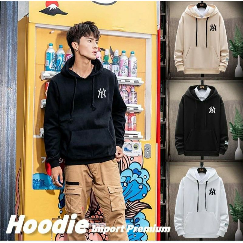 Sweater Cowok Cewek NY Hoodie Pria Wanita Ny Switer logo bordir-7