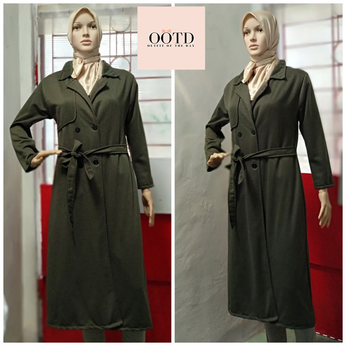 NEW PROMO       Blazer Wanita Ukuran Panjang / Blazer Korea Long Coat / Coat Muslimah / Outfit Korea
