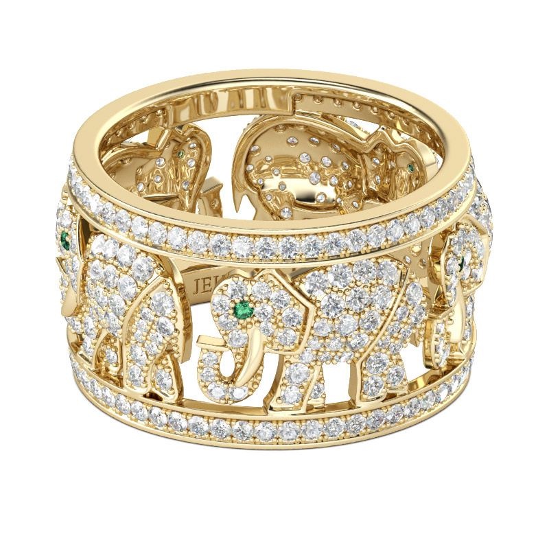 Cincin Wanita Emas Hias Berlian Permata Zirkon Gaya Korea Untuk Cincin Titanium Wanita Anti Karat Asli