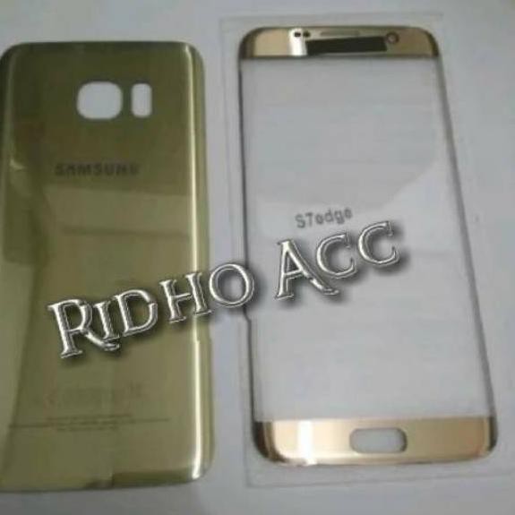 Terbaru KACA LCD/ KACA DEPAN/ GORILLA GLAS + BACKDOOR  SAMSUNG S7 EDGE G935 ORIGINAL G8G