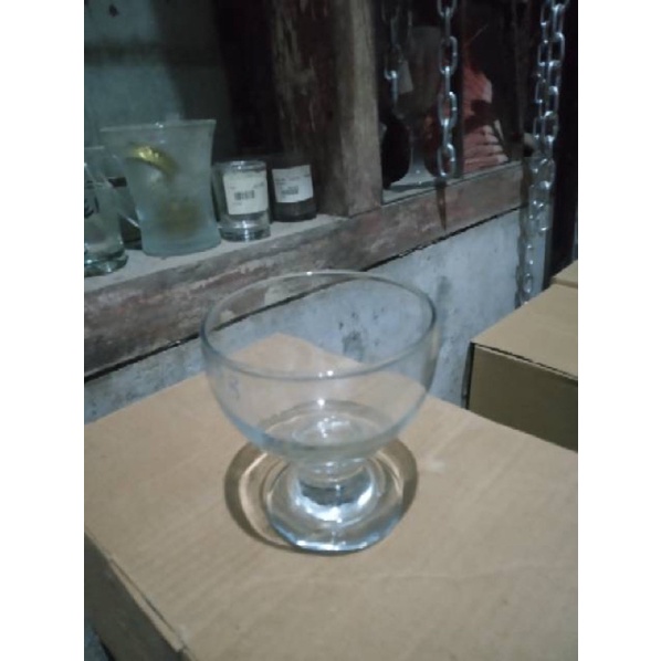 GELAS ES KACA POLOS GELAS ES BUAH BULAT