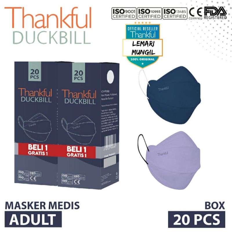 Masker Medis Thankful Duckbill 4Ply