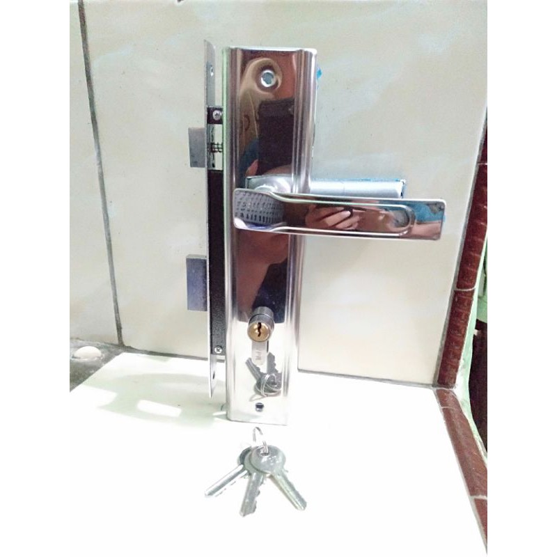 kunci pintu besar handle pintu murah komplit 25cm