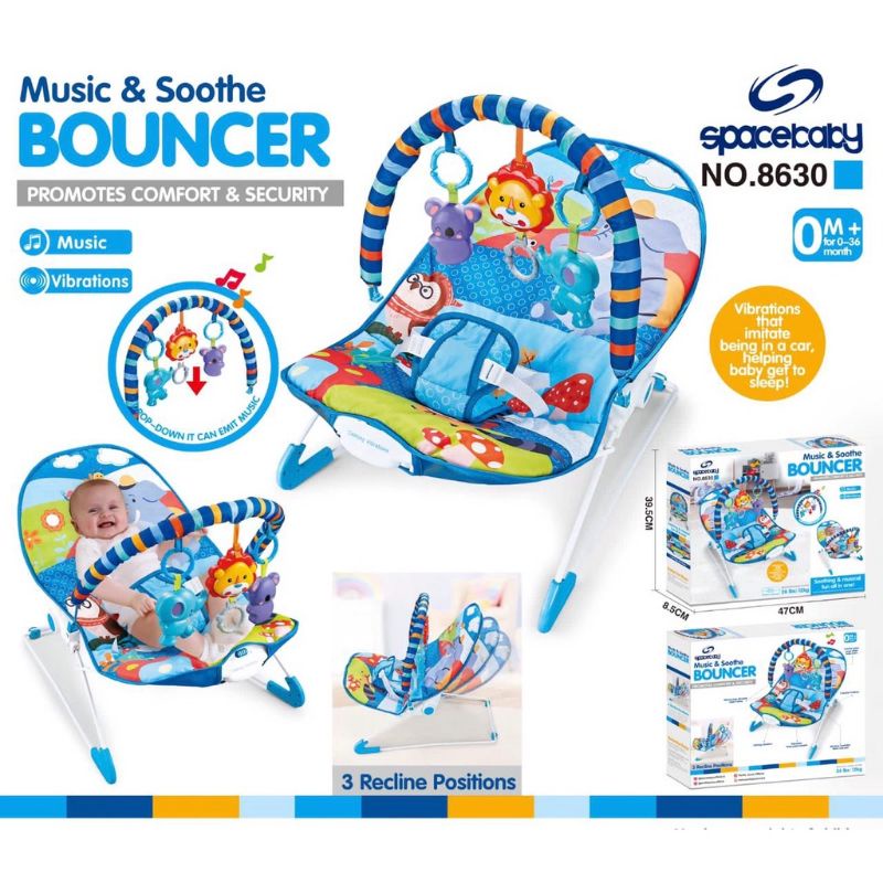 BABY BOUNCHER SPACE BABY SB 8630 MUSIC AND SOOTHE 3 POSISI