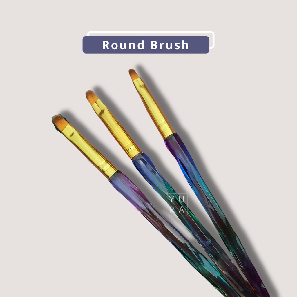 Brush Kuas Nail Art Round Magic Lake 3 Size (NP-21)