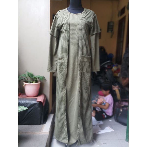gamis murah // hijau army