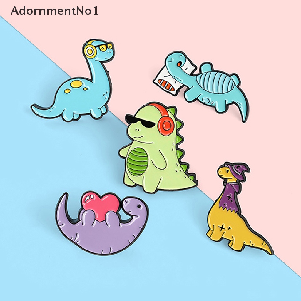 (AdornmentNo1) Bros / Pin Motif Kartun Dinosaurus + Hollow Untuk Aksesoris Pria / Wanita / Hadiah