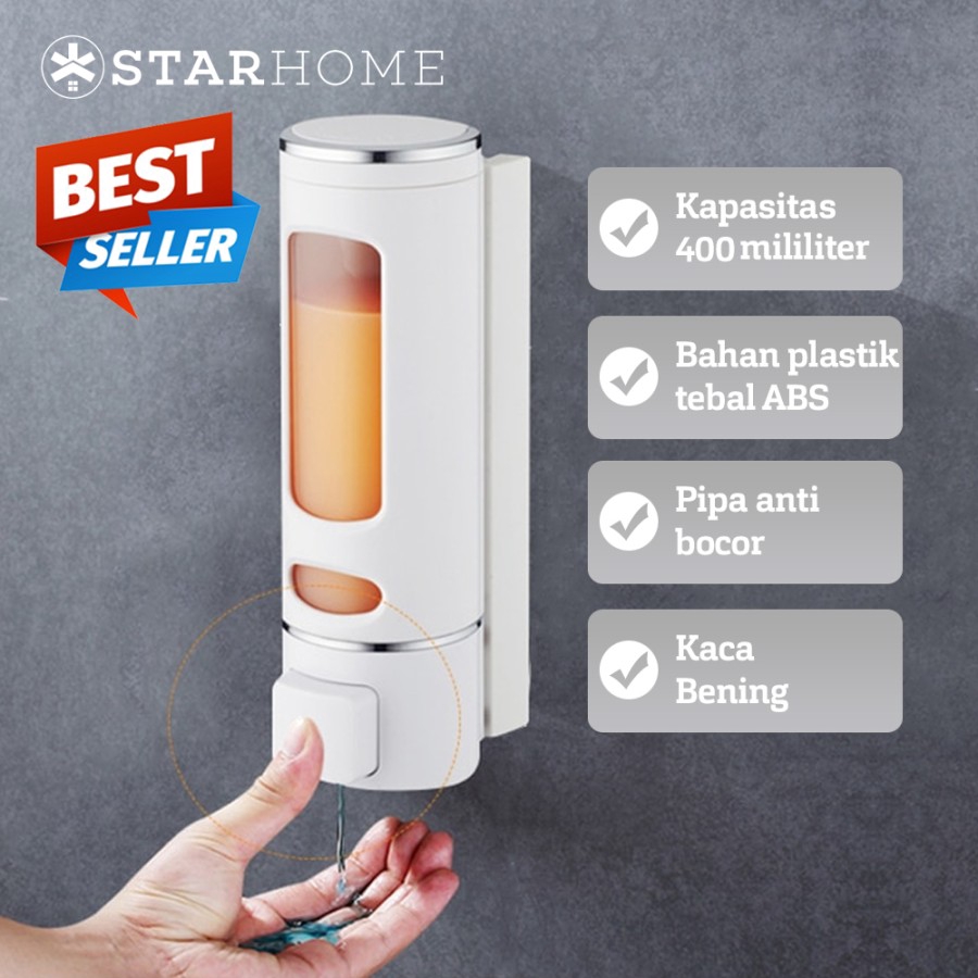 Dispenser Sabun Cair Sanitizer Gel StarHome 400ml Tempat Sabun Cair Soap Dispenser Hand Sanitizer