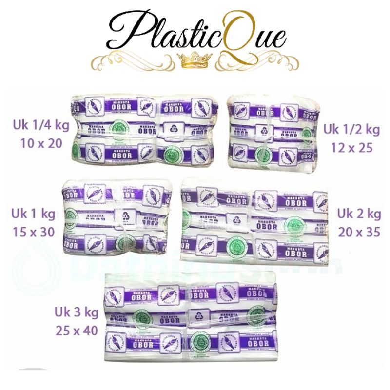 Plastik Anti Panas Ukuran 10x20 12x25 15x30 20x35 25x40 30x45 20x20 CM 1/4 1/2 1 2 3 5 KG Transparan