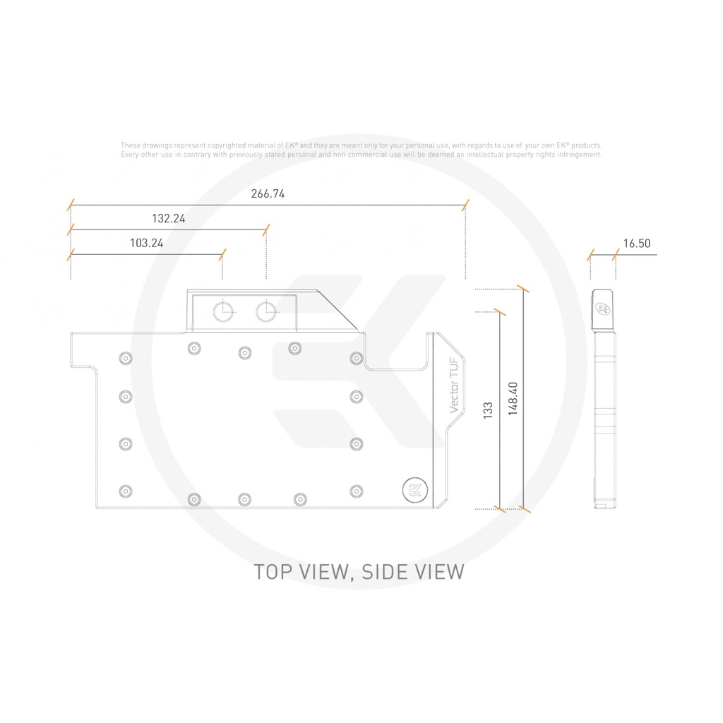 EKWB EK Quantum Vector TUF RTX 3080 3090 D-RGB Nickel Plexi +BACKPLATE