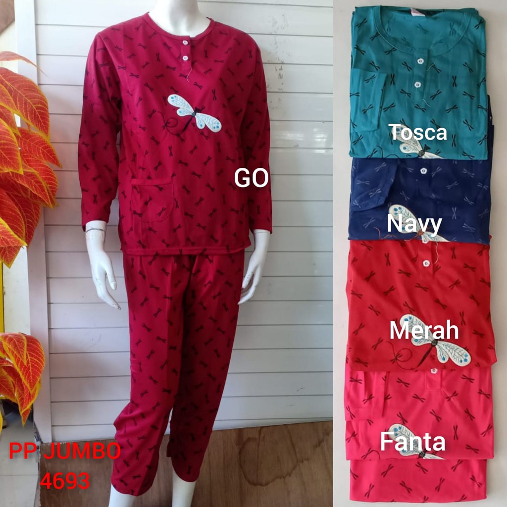 gos C BABYDOLL Bobo PP Dewasa Jumbo Setelan Baju Tidur Busui Celana Panjang Lengan Panjang Piyama