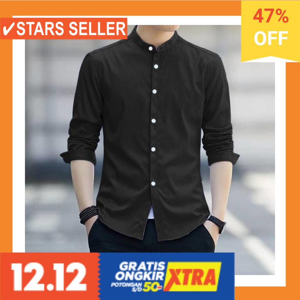 BAJU COWOK BUAT KERJA KULIAH BATIK ALISAN MURAH / VSHOP - KEMEJA KOKO PRIA | ATASAN ZA - KHABIB