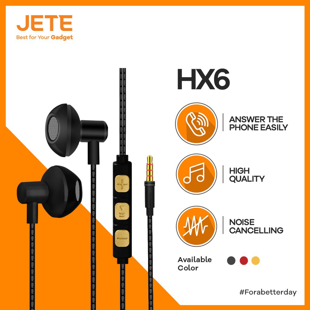 HEADSET HANDSFREE JETE HX6 SUPERBASS MURAH ORIGINAL