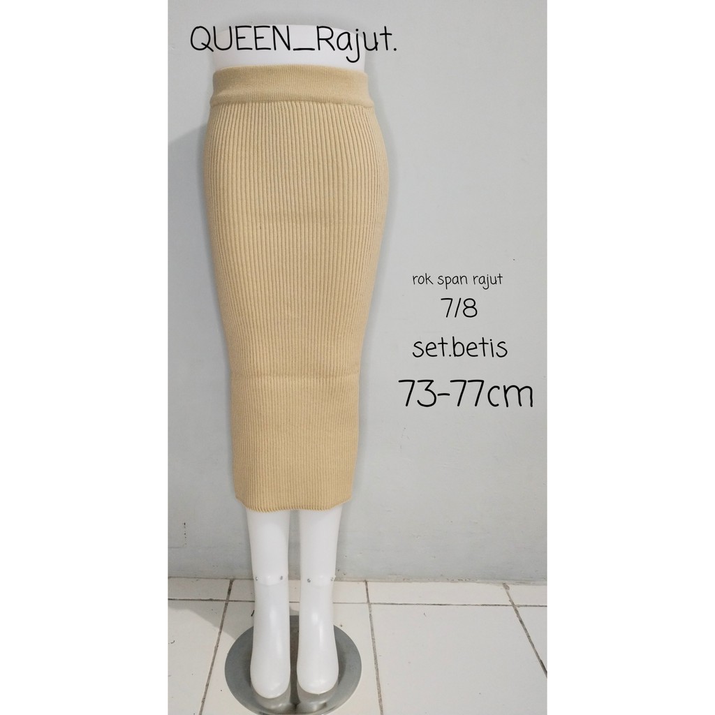 ROK SPAN RAJUT/ROK SPAN KNITTED/ROK PANJANG DAN ROK 7/8 PREMIUM