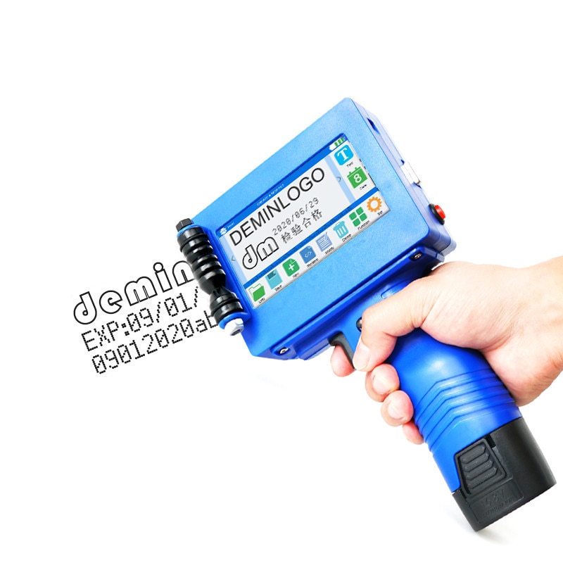 

Portable Qr Bar Batch Code Number Expiry Date Label Mobile Hand Jet Handheld Thermal Inkjet Printer