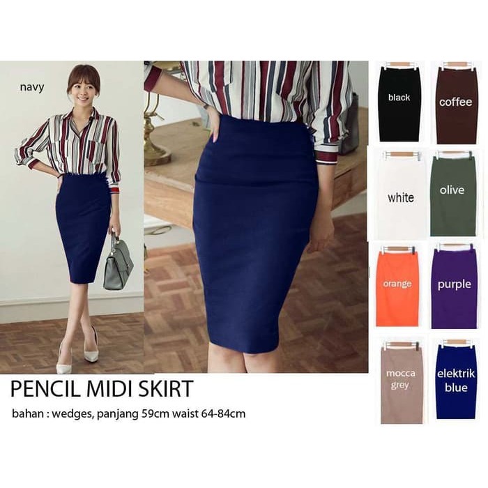 TERLARIS ROK SPAN PENDEK WANITA / SHIRT PENSIL WANITA / ROK HITAM KERJA FORMAL MURAH MERIAH