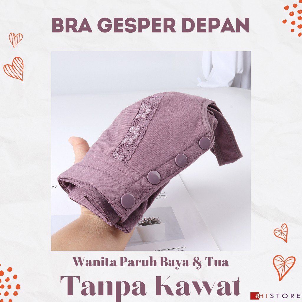 [HI] Bra Seamless Push Up Nirkabel Gesper Depan 2081 Wanita Paruh Baya dan Tua