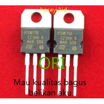 (10 buah)P75NF75 75NF75 N-channel MOSFET 75v 80A TO-220 STP75NF75 P75NF75