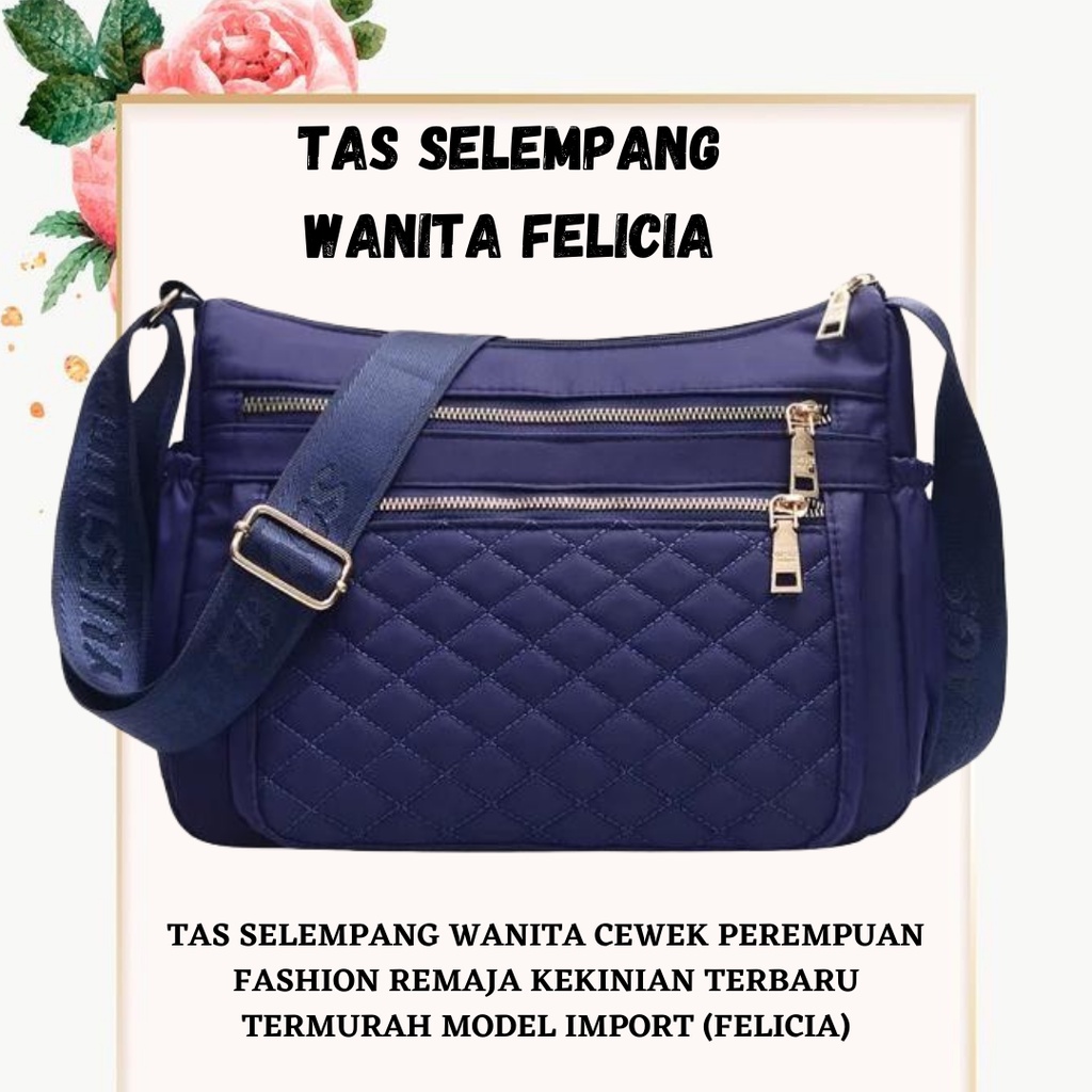 TAS SELEMPANG WANITA CEWEK (FELICIA) FASHION REMAJA KEKINIAN TERBARU TERMURAH