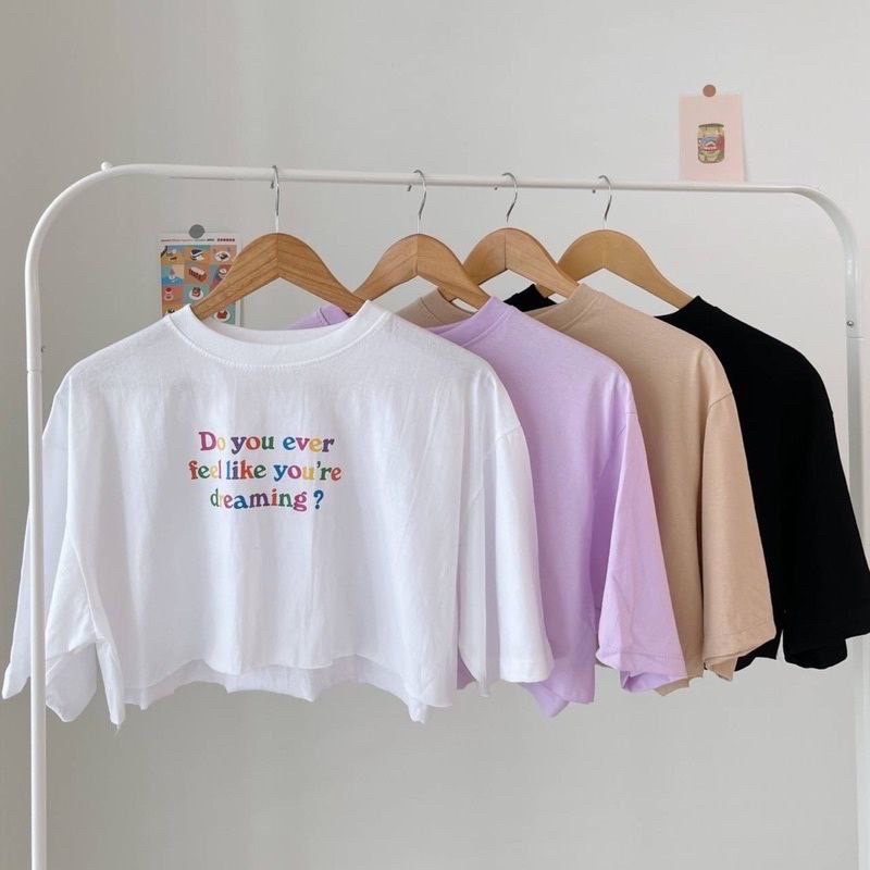 Kaos Oversize Crop Do You Ever Fell (LD106, P45)