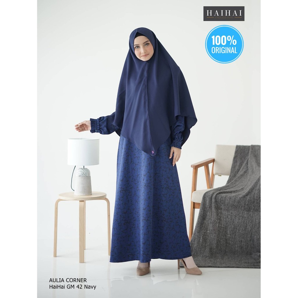 Baju Gamis Yang Model Baru Gamis Pesta Terbaru Haihai Gm 42 Navy Original Desain Elegan