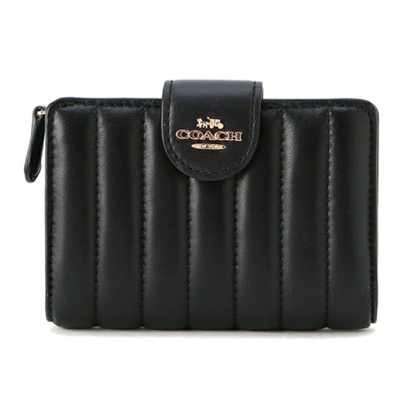 Coach Medium Corner Zip Wallet With Quilting (C3454)