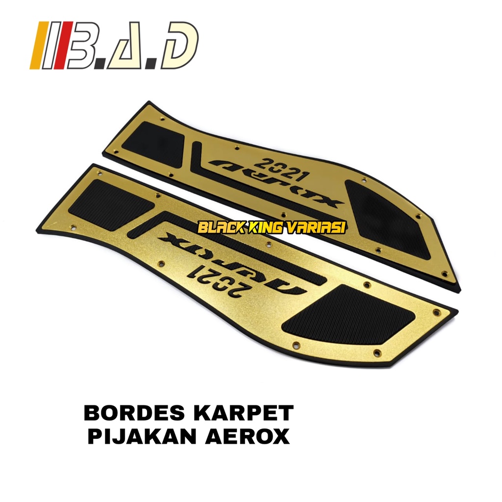 Bordes Karpet Pijakan Aerox 155 Connected 2021 Full Aluminium BAD Original