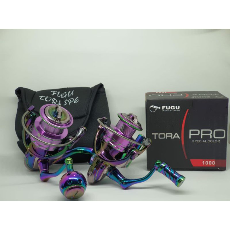Reel fugu Tora 2 terbaru dan Tora Pro body metal bonus sarung reel 1000 2000 3000 4000 6000
