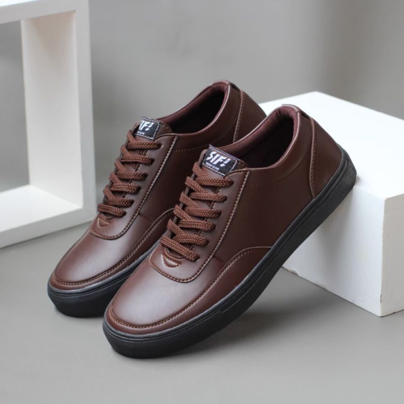 Xshoesbdg.id x Rover Sepatu Formal Casual Pria Kerja Kantor Kulit Sintetis Hitam Polos Original Fashion